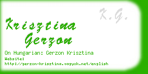 krisztina gerzon business card